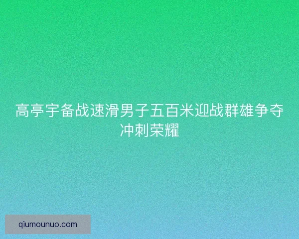 高亭宇备战速滑男子五百米迎战群雄争夺冲刺荣耀